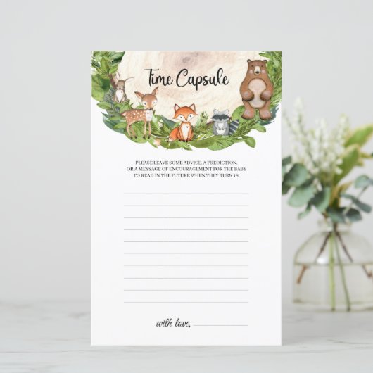 Bosbouwdieren houten sliptijd Capsule (Staand voorkant)