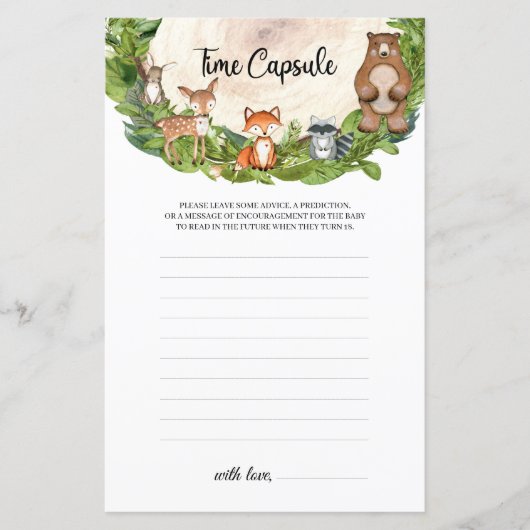 Bosbouwdieren houten sliptijd Capsule (Voorkant)