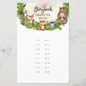 Bosbouwdieren houten Storybook Character Match (Achterkant)