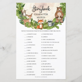 Bosbouwdieren houten Storybook Character Match