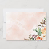 Bosbouwdieren Perzik Oranje Florence Baby shower Kaart (Achterkant)