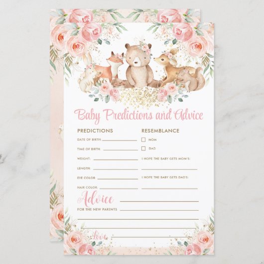 Bosbouwdieren — Voorspellingen en adviezen voor Ba (Voorkant / Achterkant)