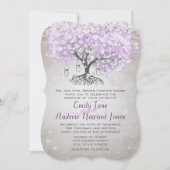 Bosbouwer Mason Jar Lavender Leaf Tree Wedding Kaart (Voorkant)
