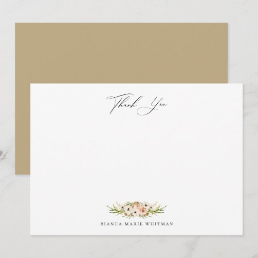 Bosbouwflessen Dank je wel Kaart Notitiekaartje (Voorkant / Achterkant)