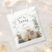 Bosbouwgroen Baby shower Bedankzakje (Geknipt)