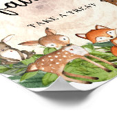 Bosbouwhout van bosboomstamhout poster (Hoek)