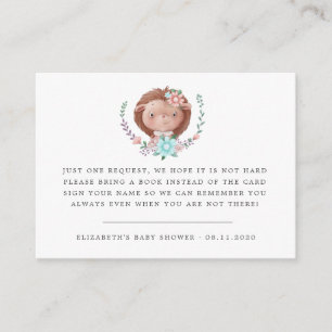 bosbouwhuisdieren baby egel-baby shower informatiekaartje