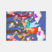 bosbouwhuisdieren vlootsdeken fleece deken (Voorkant (Horizontaal))