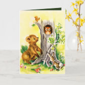  bosbouwhuisdieren voegen wenskaart toe kaart (Gele Bloem)