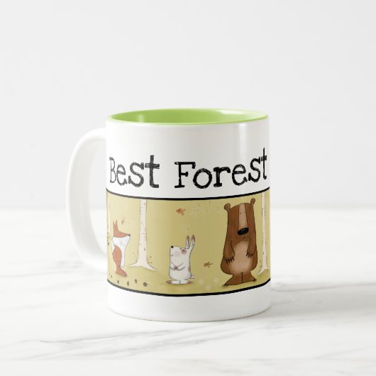 Bosbouwkundig personeel — Beste boskaartjes/indivi Tweekleurige Koffiemok (Voorkant links)
