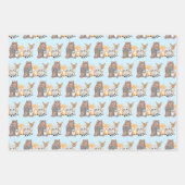 Bosbouwland produceert bosdieren inpakpapier vel (Voorkant)