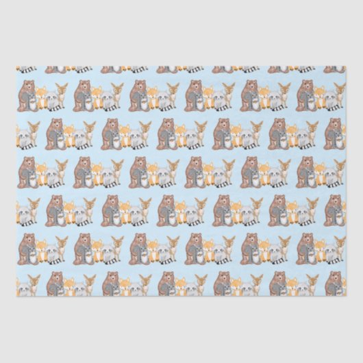 Bosbouwland produceert bosdieren tissuepapier (Voorkant)