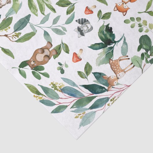 Bosbouwlanddieren Bosgroen ontledingsvaartuig Tissuepapier (Detail)