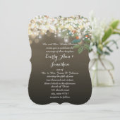 BosbouwMason Jar Garland Lighting Wedding Invites Kaart (Staand voorkant)