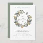 bosbouwoogst | Winter bruiloft uitnodiging (Voorkant / Achterkant)