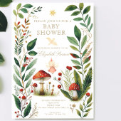 Bosbouwpaddenstoel Baby shower Kaart