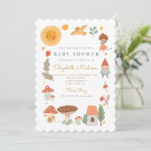 Bosbouwpaddenstoel Baby shower Kaart (Staand voorkant)