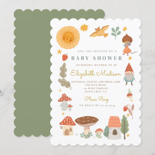 Bosbouwpaddenstoel Baby shower Kaart