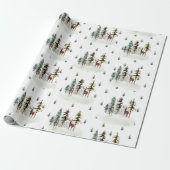 Bosbouwpapier voor de bosbouw (Woodland Pine Tree) Cadeaupapier (Uitgerold)