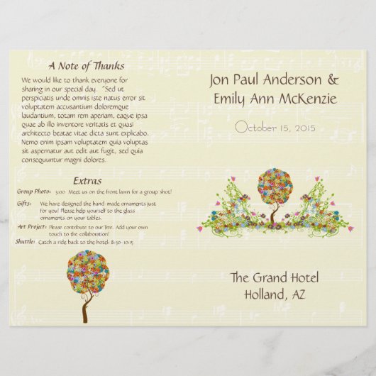 Bosbouwpatchwork Floral Fairy Tale Tree (Voorkant)