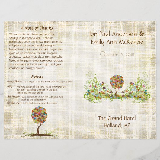 Bosbouwpatchwork Floral Fairy Tale Tree (Voorkant)