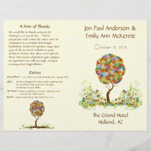 Bosbouwpatchwork Floral Fairy Tale Tree