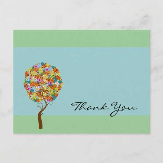 Bosbouwpatchwork Floral Fairy Tale Tree Briefkaart (Voorkant)