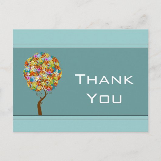 Bosbouwpatchwork Floral Fairy Tale Tree Briefkaart (Voorkant)