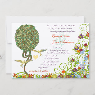 Bosbouwpatchwork Floral Fairy Tale Tree Kaart