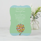 Bosbouwpatchwork Floral Fairy Tale Tree Kaart (Staand voorkant)