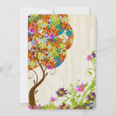 Bosbouwpatchwork Floral Fairy Tale Tree Kaart (Achterkant)
