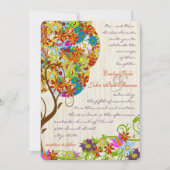 Bosbouwpatchwork Floral Fairy Tale Tree Kaart (Voorkant)