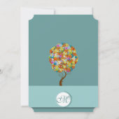 Bosbouwpatchwork Floral Fairy Tale Tree Kaart (Achterkant)