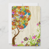 Bosbouwpatchwork Floral Fairy Tale Tree Kaart (Achterkant)