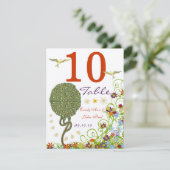 Bosbouwpatchwork Floral Fairy Tale Tree Kaart (Staand voorkant)