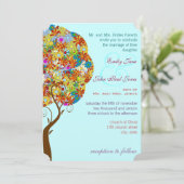 Bosbouwpatchwork Floral Fairy Tale Tree Kaart (Staand voorkant)