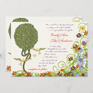 Bosbouwpatchwork Floral Fairy Tale Tree Kaart