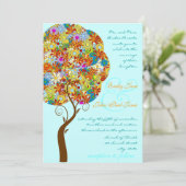 Bosbouwpatchwork Floral Fairy Tale Tree Kaart (Staand voorkant)