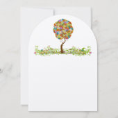 Bosbouwpatchwork Floral Fairy Tale Tree Kaart (Achterkant)