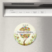 Bosbouwpatchwork Floral Fairy Tale Tree Magneet (Insitu (Vaatwasser))