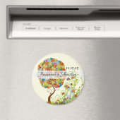 Bosbouwpatchwork Floral Fairy Tale Tree Magneet (Insitu (Vaatwasser))