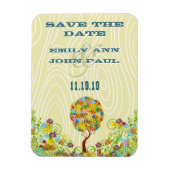 Bosbouwpatchwork Floral Fairy Tale Tree Magneet (Verticaal)