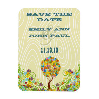 Bosbouwpatchwork Floral Fairy Tale Tree Magneet