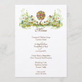 Bosbouwpatchwork Floral Fairy Tale Tree Menu (Voorkant)