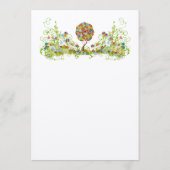 Bosbouwpatchwork Floral Fairy Tale Tree Menu (Achterkant)