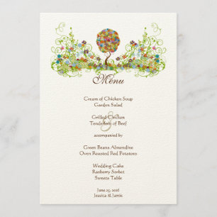 Bosbouwpatchwork Floral Fairy Tale Tree Menu