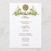 Bosbouwpatchwork Floral Fairy Tale Tree Menu (Voorkant)
