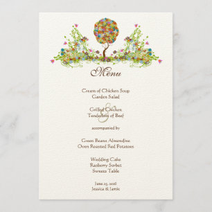 Bosbouwpatchwork Floral Fairy Tale Tree Menu