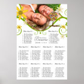 Bosbouwpatchwork Floral Fairy Tale Tree Poster (Voorkant)