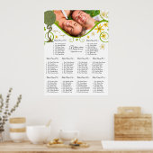 Bosbouwpatchwork Floral Fairy Tale Tree Poster (Keuken)